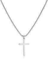 Oro/Plata/Negro Colgantes Cruz Hombre Cadenas Cruz Acero Inoxidable Collar Cruz Regalo para Hombre y Mujer 45/50/55/60cm