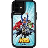Skinit Decal Phone Skin Compatible with OtterBox Defender Pro Case for iPhone 12 - Officially Licensed Warner Bros Justice League Team Power Up Blue Design