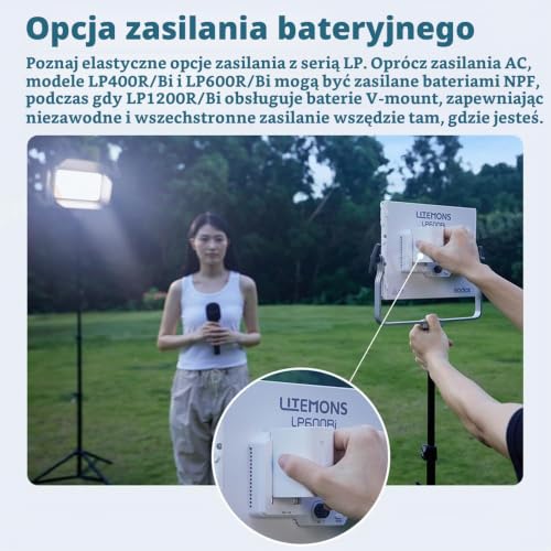 Godox Litemons LP600R RGB LED panel świetlny ze sterowaniem aplikacją, 60 W, oświetlenie studyjne z drzwiami stodoły, 1800-10000 K, 14 trybów FX, obracany o 360°, CRI 96+ TLCI 96+, (Godox LP600R)