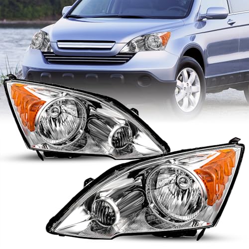 TUSDAR Headlight Assembly Set for 2007-2011 Honda CR-V Passenger and