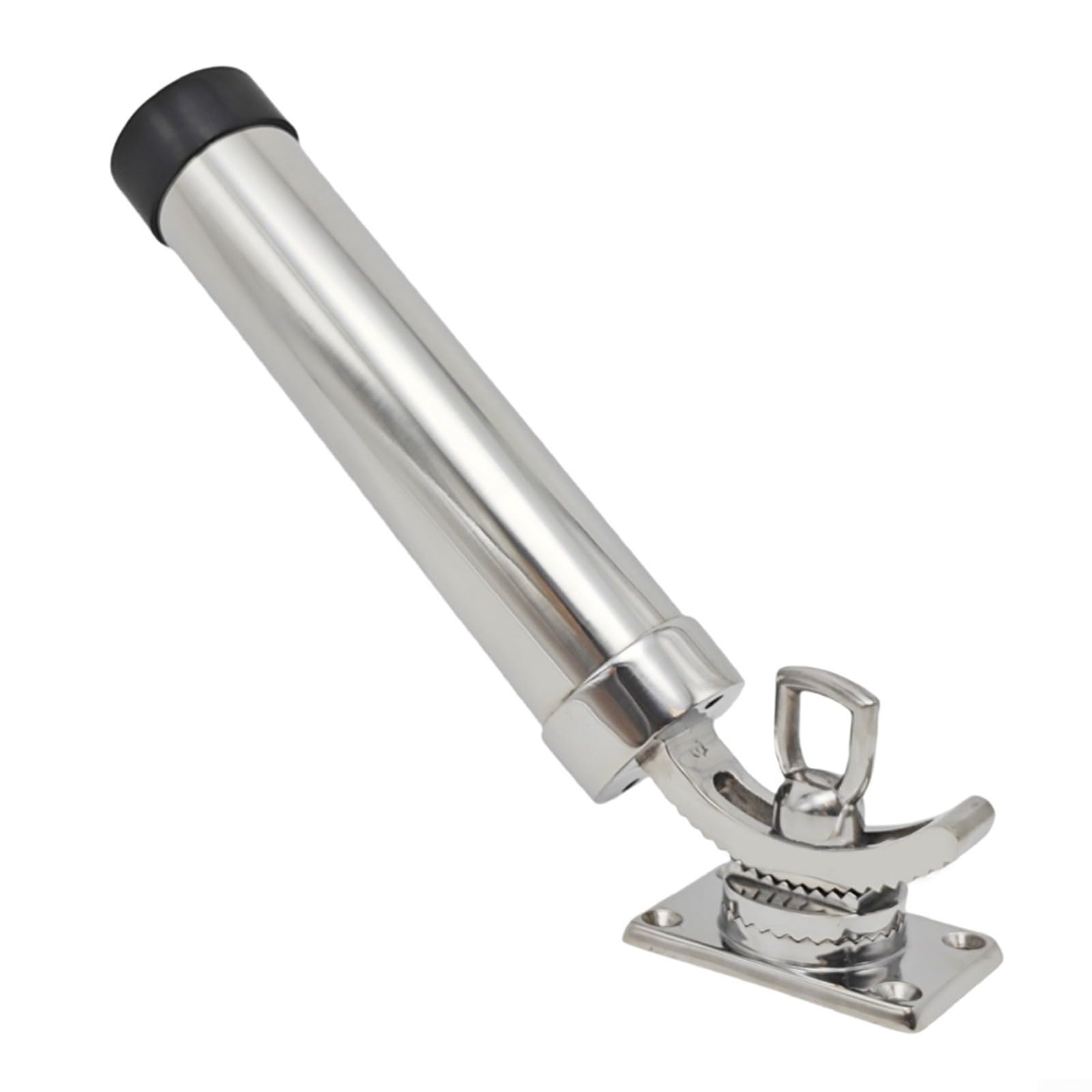 Support de canne à pêche marine en acier inoxydable 304, réglable et pivotant à 360°, support de pont pour yacht, base amovible avec doublure de canne