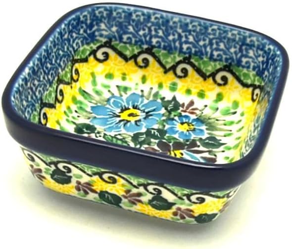 Polish Pottery Ramekin - Square - Unikat Signature - U4613
