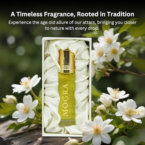 Image of Tatha Pure Mogra Attar| 100% Mogra Attar Original| Jasmine Roll-On Perfume for Women & Men Long Lasting With Calming Aroma| Natural Ingredients| Ideal Gift| | 10ML Pack| Mogra Perfume Without Alcohol
