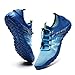 WateLves Chaussures de Sports Nautiques pour Hommes et Femmes Pieds Nus Chaussettes aérobiques à séchage Rapide Natation Léger Fond épais Piscine Plage Yoga Volleyball Jardin Marche（Bleu foncé,42 EU