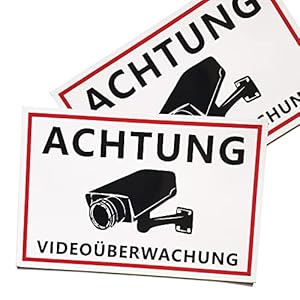2 x Achtung Videoüberwachung Schilder – Warnschilder von Beyond Dreams – 20 x 30 cm – gelb – 3 mm PVC Hartschaumplatte – Hinweisschilder – Sicherheitsschilder (2)