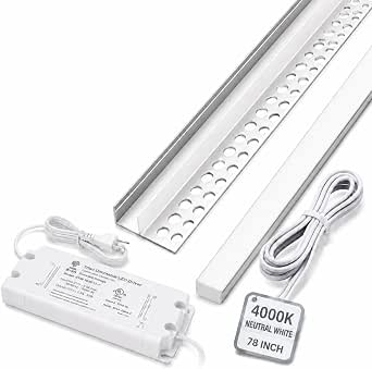 Shower Niche LED Lighting Kit, 78 Inch 4000K Neutral White Dimmable COB Strip, Silicone Encapsulated Low Voltage Bathroom Accent Light