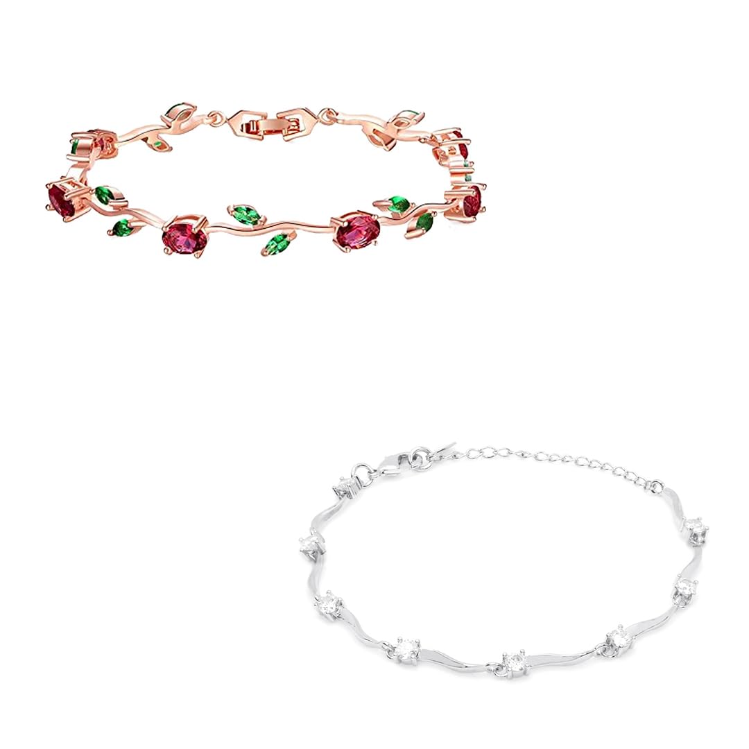 See full amazon price history chart for Yellow Chimes Bracelet for Women and Girls Multicolor Crystal Bracelets for Women | 2 Pcs Combo of Rose Leaf Shaped Crystal Bracelet | Birthday Gift for Girls and Women Anniversary Gift for Wife Yellow Chimes Bracelet for Women and Girls Multicolor Crystal Bracelets for Women | 2 Pcs Combo of Rose Leaf Shaped Crystal Bracelet | Birthday Gift for Girls and Women Anniversary Gift for Wife (B0CBRVCWPL) Amazon Price History, Amazon Price Tracker