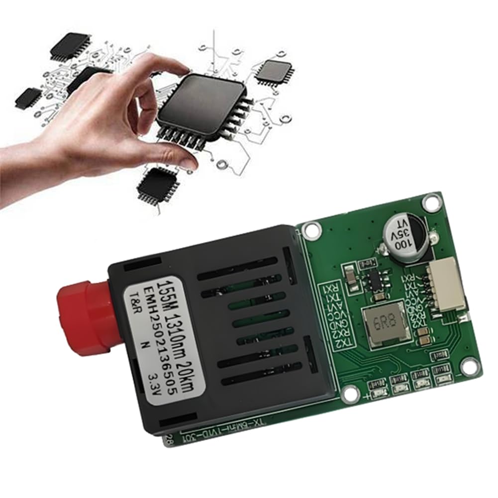 TTL to to Fibres Optique Module ÉQUIPEMENT de TTL Module D'Émetteur Optique TTL for-Drone RX/TX/AV/VCC/GND Interface 20 Km