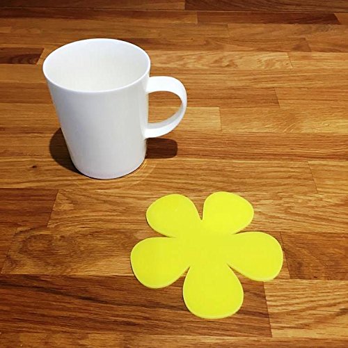 Super Cool Creations Coasters - Daisy Shaped - Yellow - 4 Set