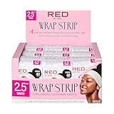 Red by Kiss Hair Wrapping Strip, Ultra Strong 2X Longer Stretch, 40 Strips, Suitable for Wet/Dry Hair, White, Styling Paper for Sleek Hairstyles (2.5