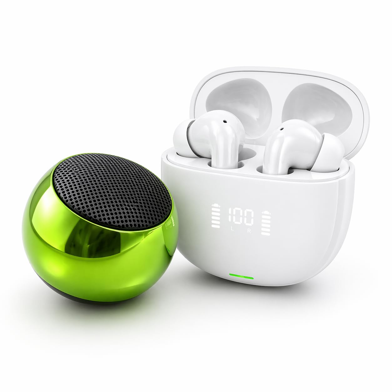 Mini Boost Bluetooth Speaker Combo with Wireless Earbuds, Portable Speaker with Deep Bass, Premium Metal Finish, Fast Charging, Long Battery Backup for Home, Office & Travel (Random Color)-image-20