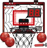 Photo Gallery poperfun canestro basket da camera, canestro basket bambini con led, mini canestro basket con elettronico punteggio record e 3 palline per ragazzi ragazze 5-12 anni, regalo di natale per compleanno Photo Gallery poperfun canestro basket da camera, canestro basket bambini con led, mini canestro basket con elettronico punteggio record e 3 palline per ragazzi ragazze 5-12 anni, regalo di natale per compleanno