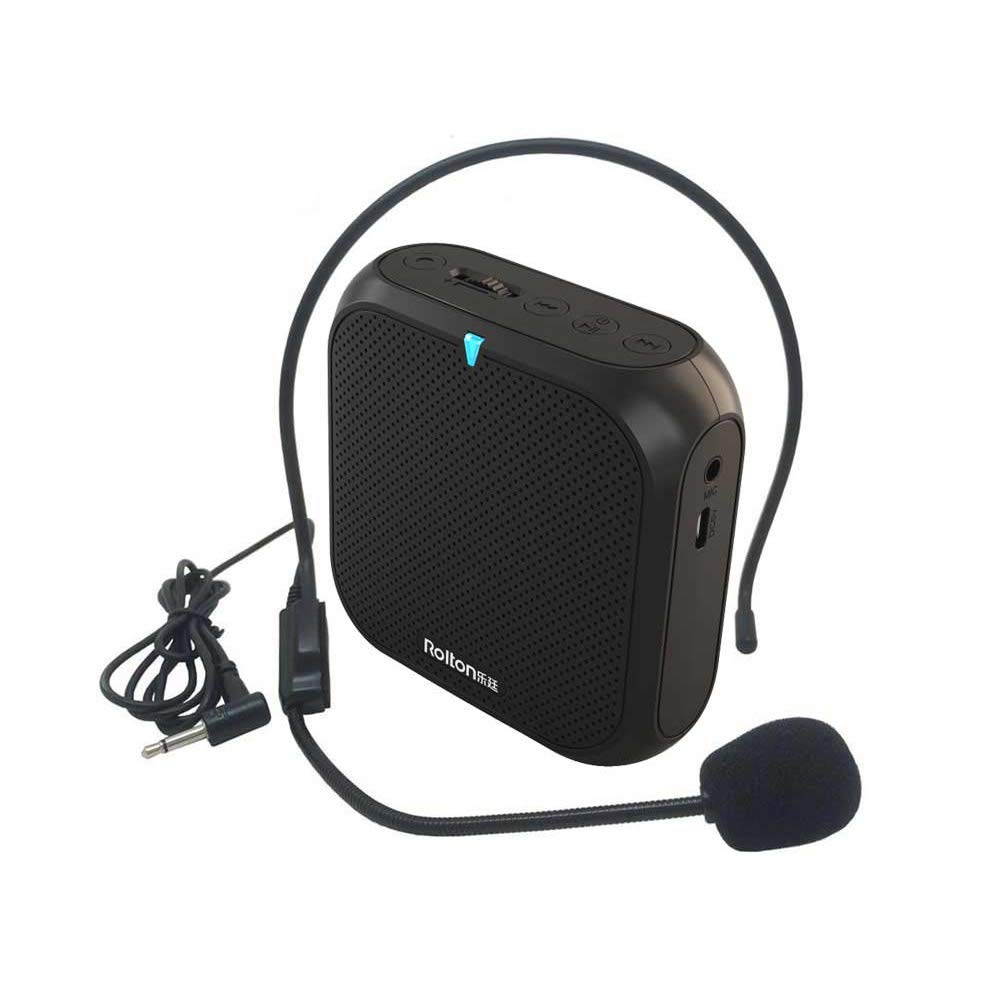 Voice Amplifier, Elikliv Portable Pa System With Wired Mic headset, Power-Amplifiers, Loudspeaker Sound Amp System FM Radio MP3 Player for Teachers, Yoga, Tour Guides, Outdoor Trainers