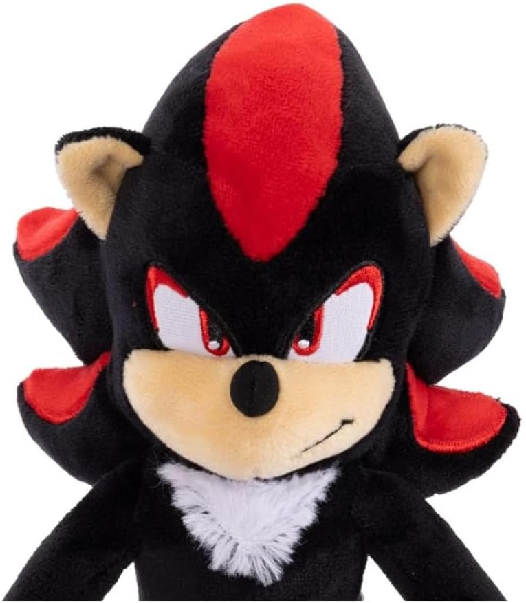 Sonic The Hedgehog 3 Movie Shadow Plush 9-Inch Stuffed Toy Figure - Officially Licensed Sonic 3 Movie