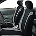 FH Group Automotive Car Seat Covers Cosmopolitan Flat Cloth Full Set Gray Seat Covers, (Airbag Compatible & Split Bench) with Gift Universal Fit Interior Accessories for Cars Trucks and SUVs