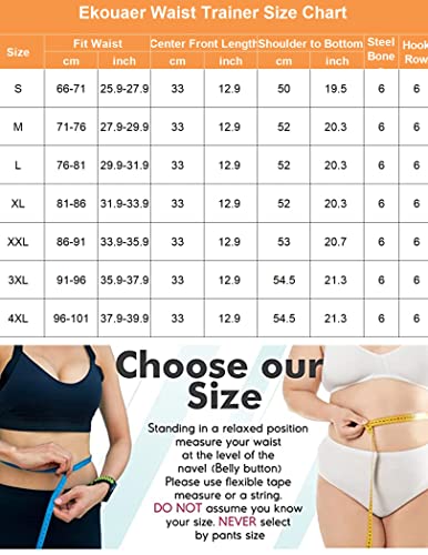 Ekouaer Womens Waist Trimmer Shapewear For Weight Loss Corset(Nude, L Fit 33-35 Inch Waistline) #TOP5