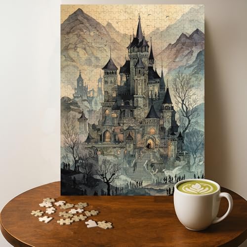 Château hanté Halloween casse-tête 500 pièces 20 x 15 po