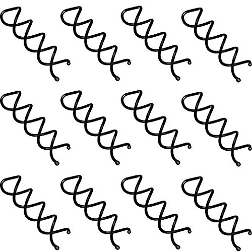VNDEFUL 20 PCS Spiral Hair Pin,Simple Styles Mini Spin Hair Pin for DIY Hair Style,Black
