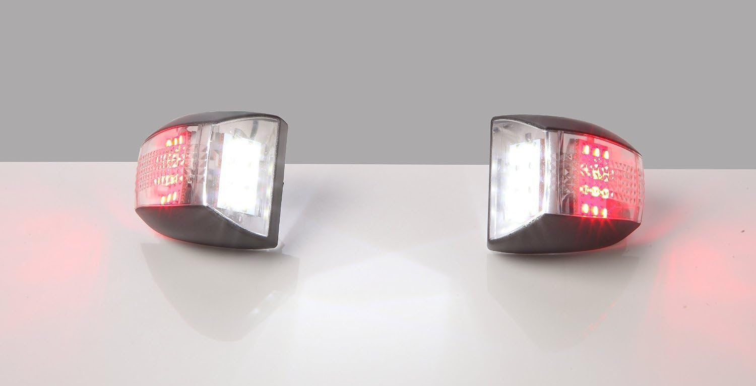 White LED License Plate Illumination Kit includes Red LED Rear Facing Running Lights for Chevy Avalanche, Silverado, Tahoe, Suburban, GMC Sierra, Yukon, Yukon XL
