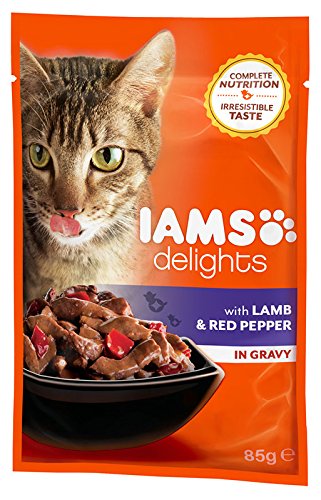 Iams Delights Adult avec Agneau et Poivre Rouge en Sauce 85 g