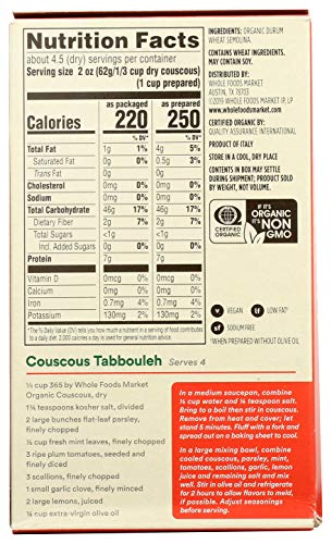 Image of 365 by Whole Foods Market, Organic Couscous, 10 Ounce (Pack of 2)