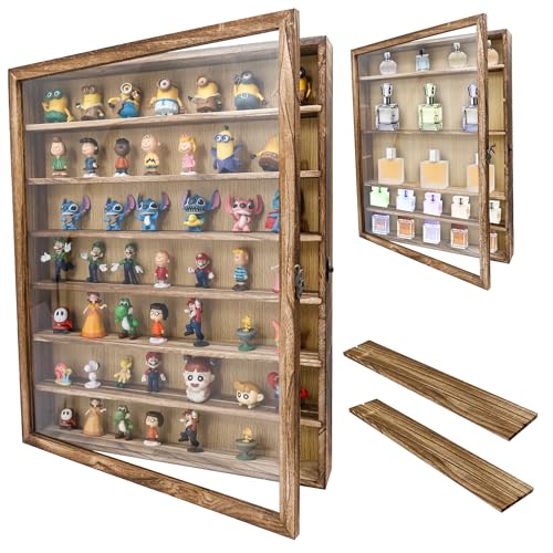 GraduationMall Marco de caja de sombra con estantes extraíbles, caja de memoria profunda de madera de 16 x 20 pulgadas, vitrina para medallas militares, flores, recuerdos coleccionables