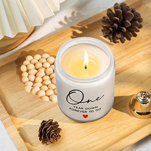 1 Year, 1Th, One Year, First Anniversary Candles Gifts For Him Her Couple- Happy Paper Anniversary Girlfriend Boyfriend Wife Husband Gifts #TOP2