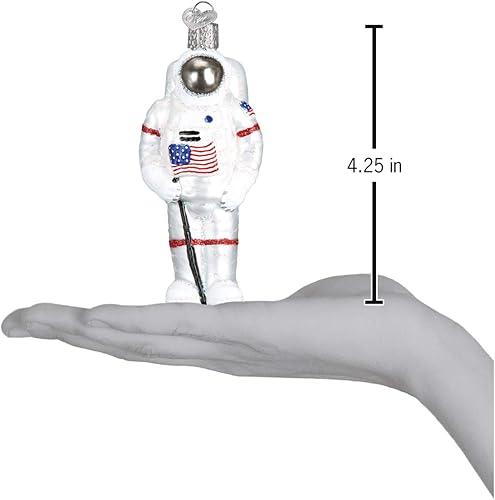 Vista 27 de Old World Christmas - Adornos de cristal soplado para árbol de Navidad, colección Espacio exterior