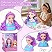 Kryonixty 4-in-1 Doll Head for Hair Styling Kids-9Inch,Hair Salon Toys Makeup Kit Princess Accessories Pretend Play Toys Birthday Gifts for 3-8 Year Old Girls