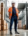 OWIF Chaussures d'orteil en acier pour les hommes léger respirant Sécurité Bottes de travail Construction Sneakers