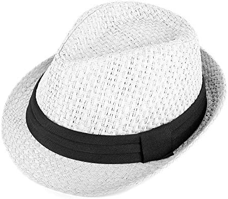 WESTEND Unisex Short Brim Fedora - Hats for Men & Women + Straw Fedora Hats, Cooling Mesh Hats, Fashion Fedora Hats 2023