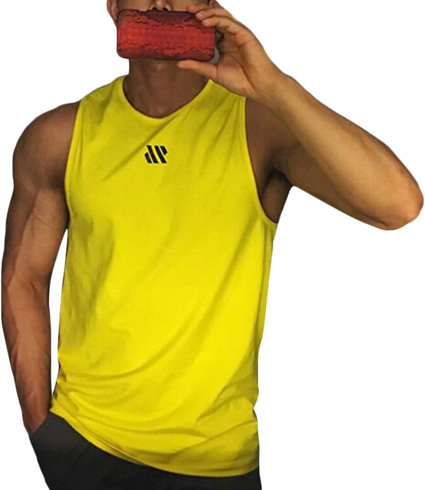Débardeur Homme T-shirt Sport Ete Sans Manches Col Rond Respirant Débardeur Homme T-shirt Sport Ete Sans Manches Col Rond Respirant