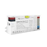 ZigBee 3&period;0 LED Strip Light Controller Pro Max 5 in 1 RGBCCT RGBW RGB CCT Dimmer Monochrome Color White Light Mix PWM Dimming 20A Pluggable Fuse App Voice Control &lpar;ZigBee Hub Require&rpar;