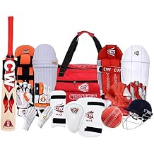 CW Challenger Kashmir Willow Cricket Set Cricket Complete Set Batting & Keeping Gears Sports Cricket Equipment Set for Men Full Size Cricket Set