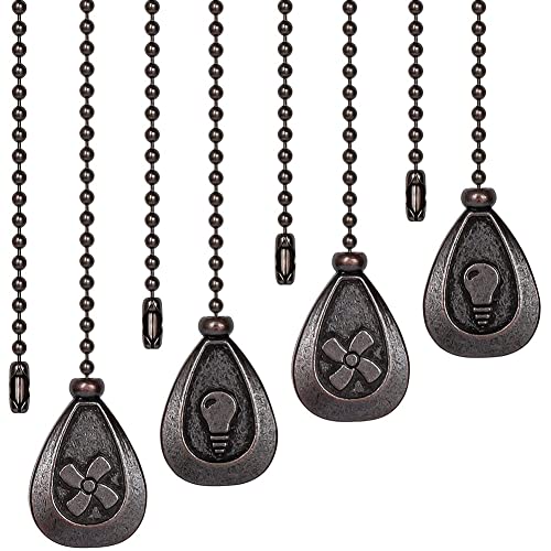 Novara de TraccióN de Ventilador de, 4 Piezas de Ventilador de ExtensióN de Bronce, Cadena de TraccióN de LáMpara Extensor Conector de Cadena de Ventilador