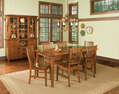 Homestyles Arts & Crafts 7 Piece Dining Set, Oak #TOP5