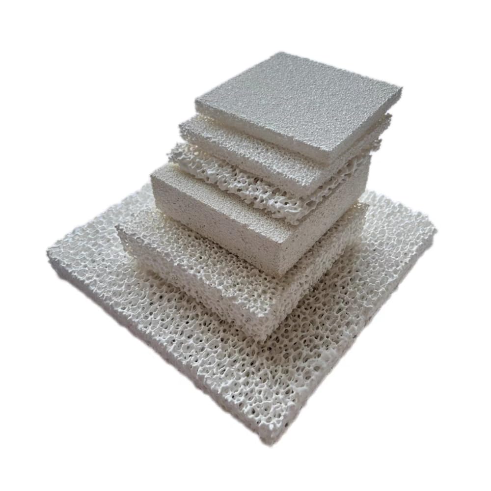 Odporny na wysokie temperatury ceramiczny filtr odlewniczy z pianki tlenku glinu — 1 szt., gęstość porów 8–60 ppi, porowatość 80–90%(70mmx15mm)