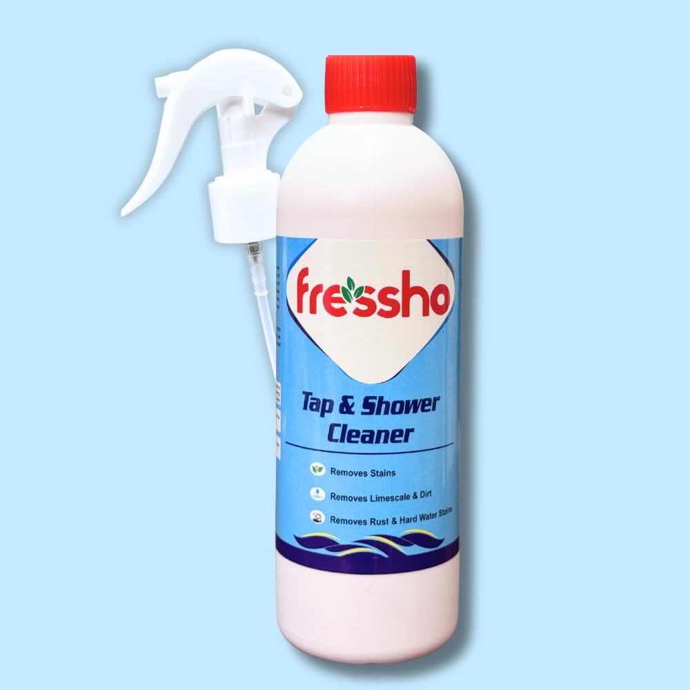 Tap and Shower Cleaner | Descaler and Limescale Remover | Spray on Hard Water Stains, Bathrooms, Toilets, Taps & Faucets to Restore Original Glow-image-1