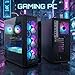 STGAubron Gaming PC Bundle with 24 Inch FHD LED Monitor- Intel Core i7 up to 3.9G, GeForce GTX 1660 Super 6G, 32G RAM, 1TB SSD, RGB Fan x6, Windows 11 Home