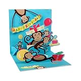 3D Greeting Card - MONKEY PARTY - Happy Birthday