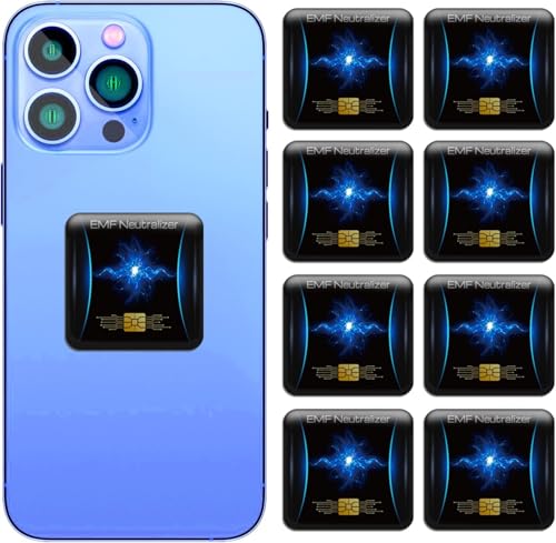 8 Pieces of Cell Phone Protection Neutralizers Stickers, Blockers Equipment Stickers for All Phones Tablets Laptops Computer WiFi All Devices Black