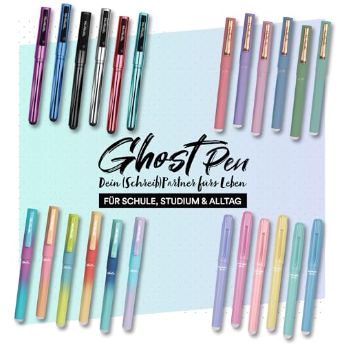 McNeill - Ghost Pen - Gradient - radierbarer Füllhalter für Schule & Alltag | Für Rechts- & Linkshänder | Thermisch radierbare Tinte, ergonomisch, nachfüllbar (Gradient blue lagoon)