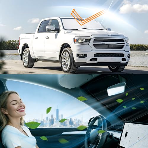 Image of Windshield Sun Shade for 2019-2026 Dodge RAM 1500