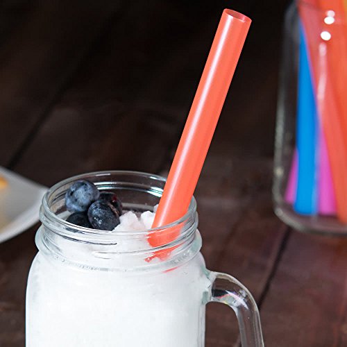 Jumbo Smoothie Straws Assorted Colors [100 Count] #TOP2