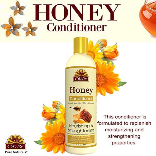 Okay Honey And Almond Nourishing And Strengthening Conditioner Helps Refresh,Revitalize, And Strengthen Hair Sulfate,Silicone,Paraben Free For All Hair Types And Textures Made In Usa 12Oz #TOP5