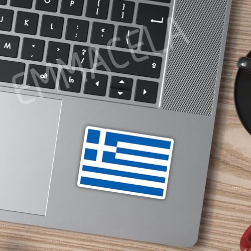 Image of (3PCS) Greece Flag stickers, Countries Flag Stickers - Waterproof Vinyl Decals For Laptops, Tumblers, Water Bottles, Books, Scrapbooks, Size 3 x 2 Inch