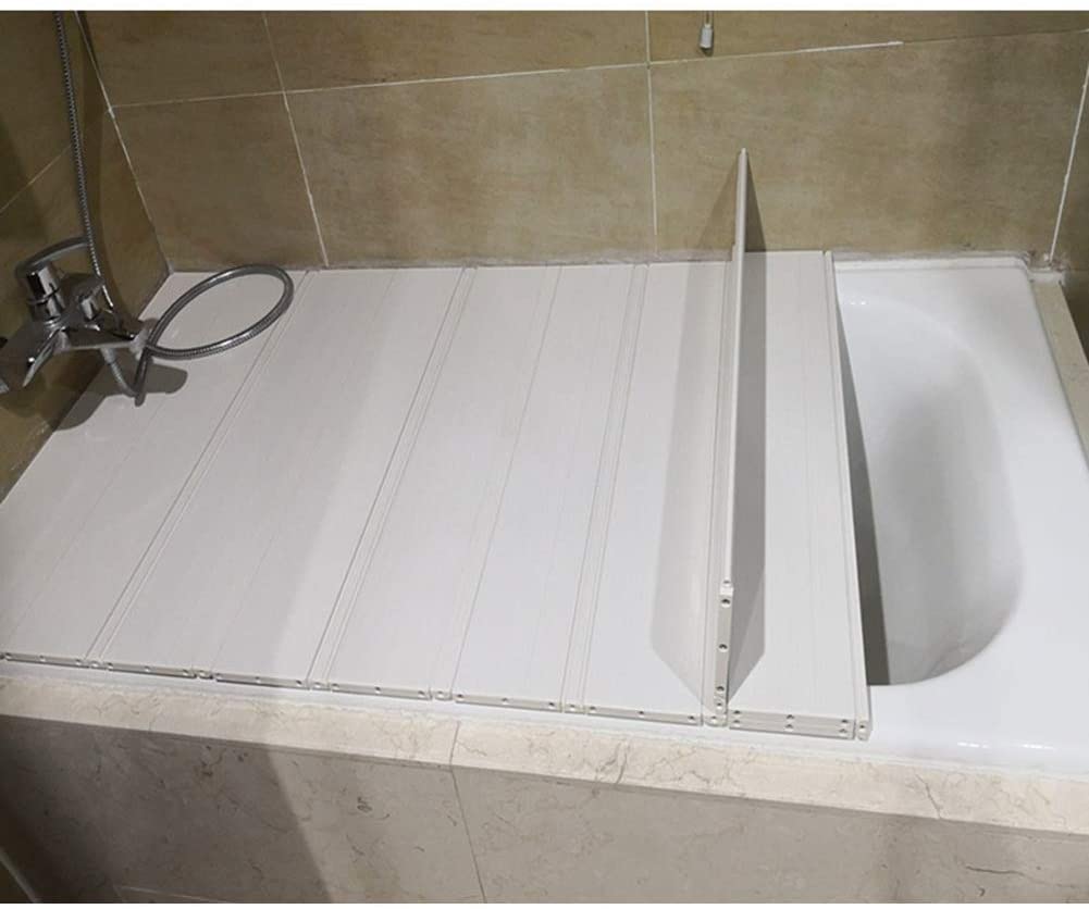 Plateau de baignoire JATIBOSH blanc pour moment de détente - Tablette de rangement en PVC
