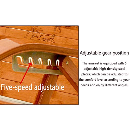 Zero Gravity Lounge Chair, Patio Lounge Chairs Bamboo Sun Loungers, Adjustable Deck Chairs For Garden/Courtyard/Balcony Wooden Sun Loungers With Footstools And Mattresses Durable (Color : Without Matt #TOP6