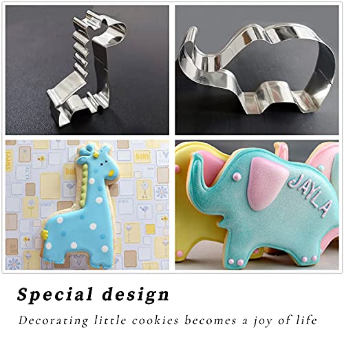Xunmeint Animal Cookie Cutter For Kids With Storage Box, Zebra, Giraffe, Toucan, Koala, Rhinoceros, Lion, Kangaroo, Crocodile, Elephant Shapes Jungle Safari Cookie Cutters #TOP1