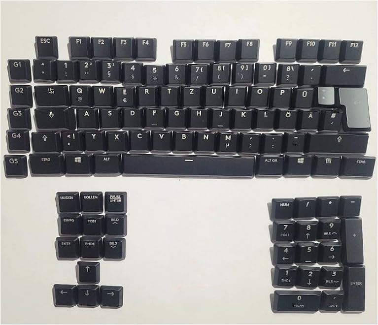 Touches G915 Allemand keycaps de rechange translucides pour clavier mécanique G915 TKL G913 G815